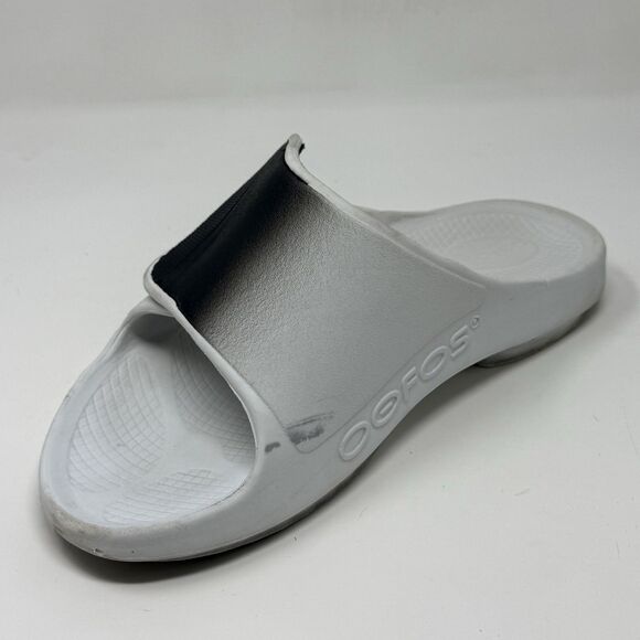 Oofos Ooahh Sport Flex Recovery Slide Sandals Mens 10 White Black Comfort main image 7
